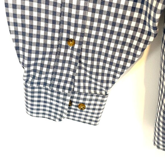 Classic | Pair of 100% Cotton Brooks Bros Button Downs | Green Plaid Blue Check - Picture 9 of 16